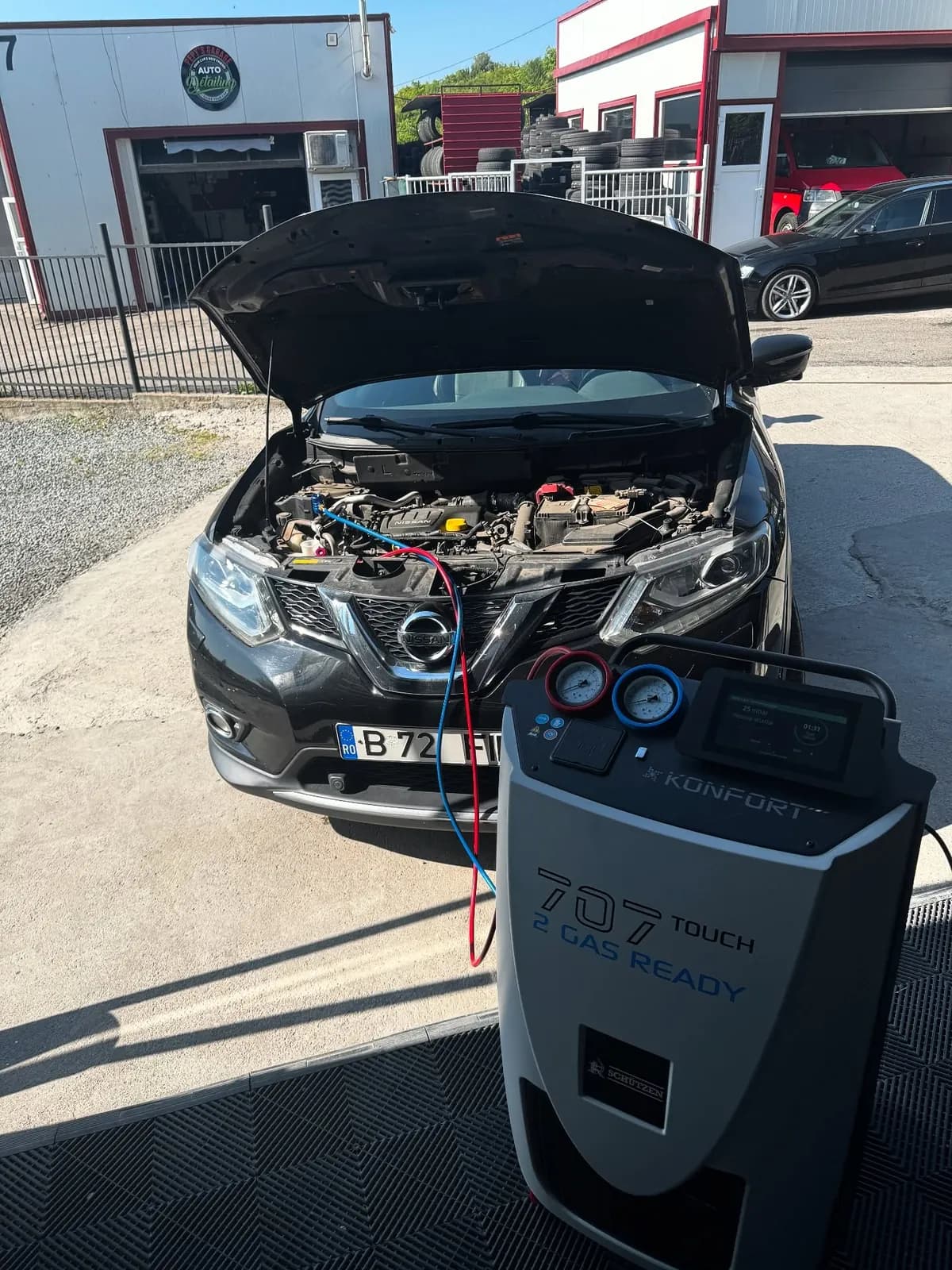 Reîncărcare freon Nissan Qashqai în Cluj-Napoca la Quik Detailing (gaz R1234yf)