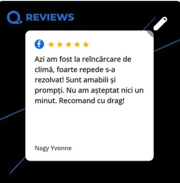 Recenzie Google verificată hora horatiu — încărcare climatizare cu aparat profesional
